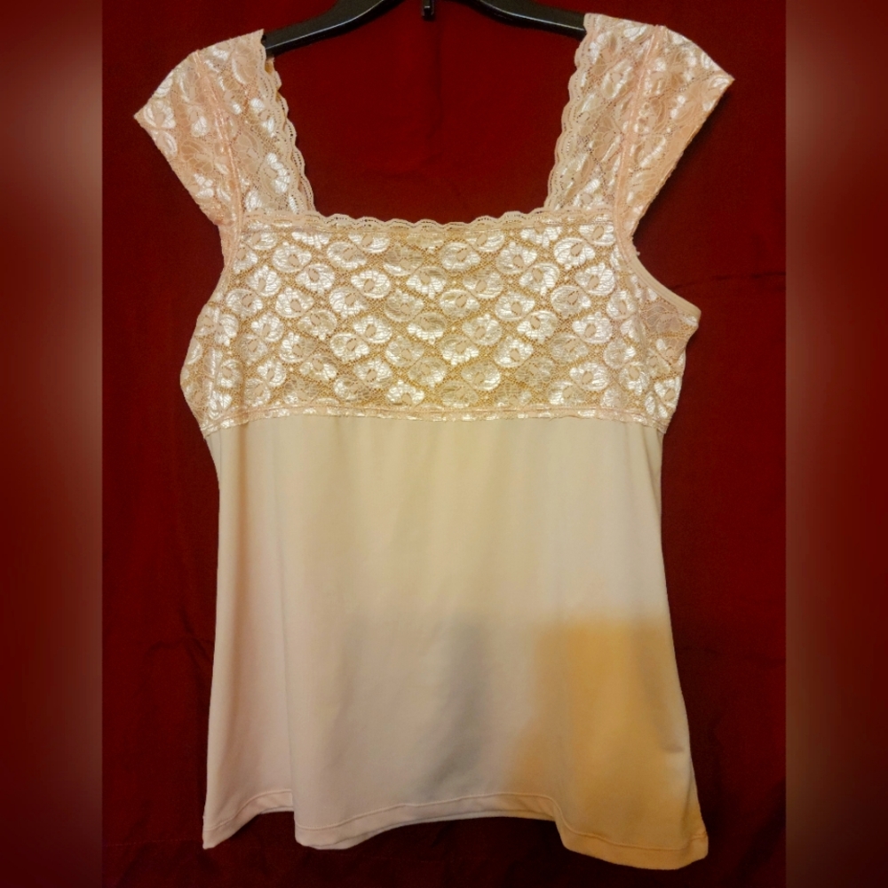Pink sleeveless top